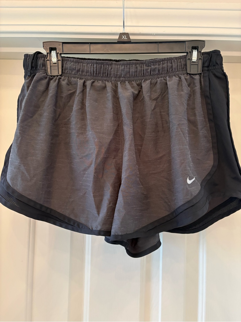 Nike Women's Black Performance Layered XL Running Shorts